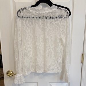 Elegant White Lace Blouse